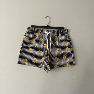 New Without Tags Forever 21 Women’s Striped Palm Tree Shorts Size Large